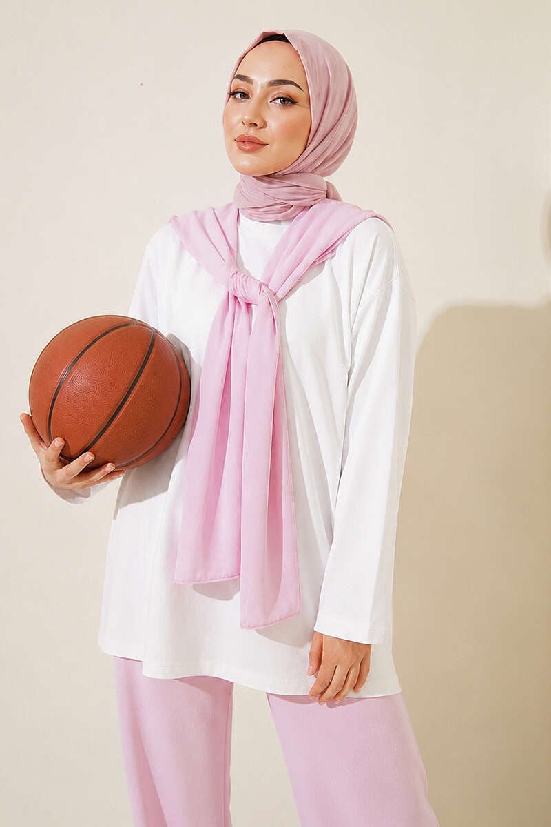 Omuz Detaylı Loyşa Takım Pembe