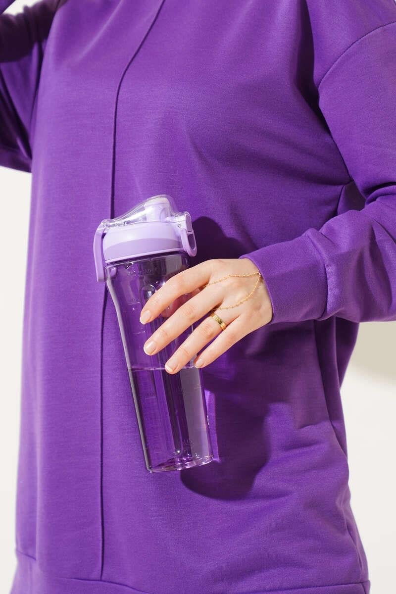 Önü Çımalı Basic İkili Takım Mor