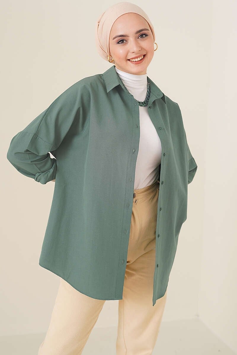 Oversize Gömlek Çağla Yeşili