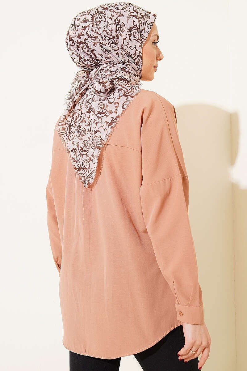 Oversize Gömlek Camel