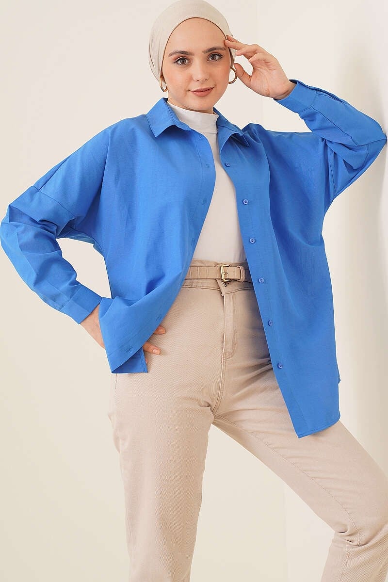 Oversize Gömlek Saks