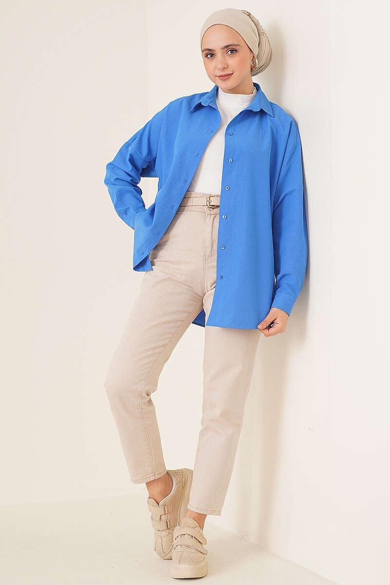 Oversize Gömlek Saks