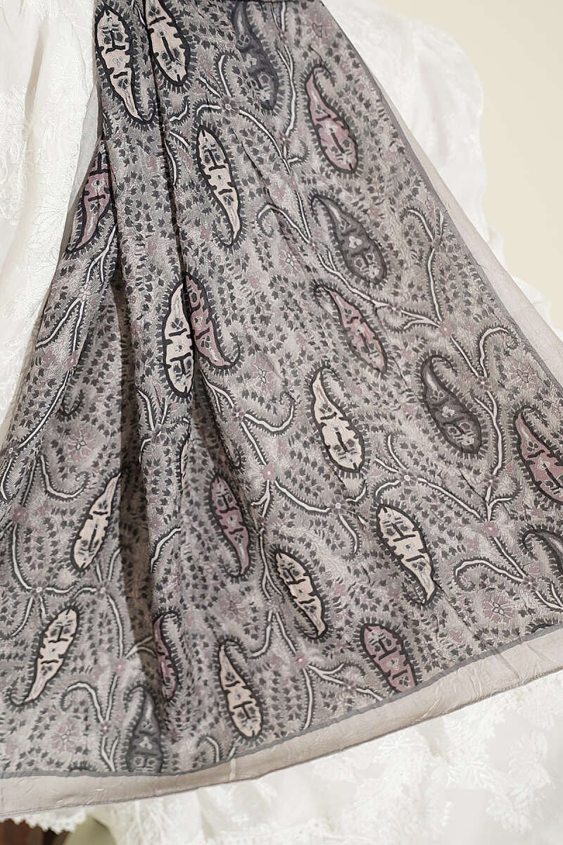 Paisley Kraş Modal Şal Bej
