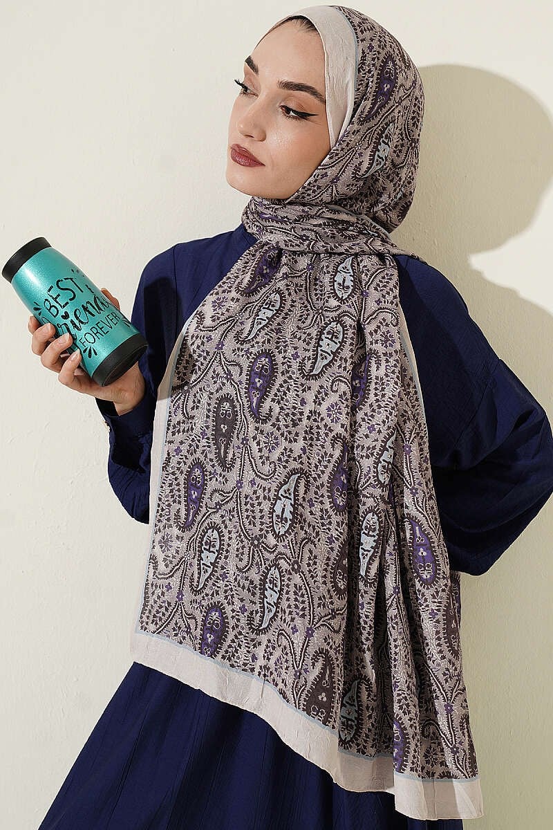 Paisley Kraş Modal Şal Taş