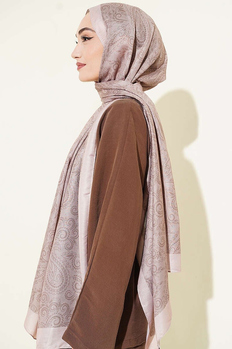 Paisley Motifli Soft Şal Bej