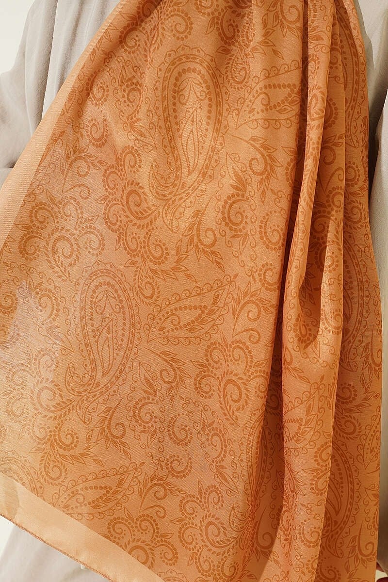 Paisley Motifli Soft Şal Camel