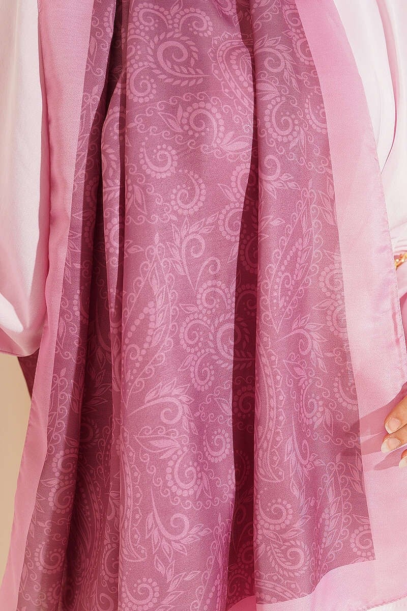 Paisley Motifli Soft Şal Leylak