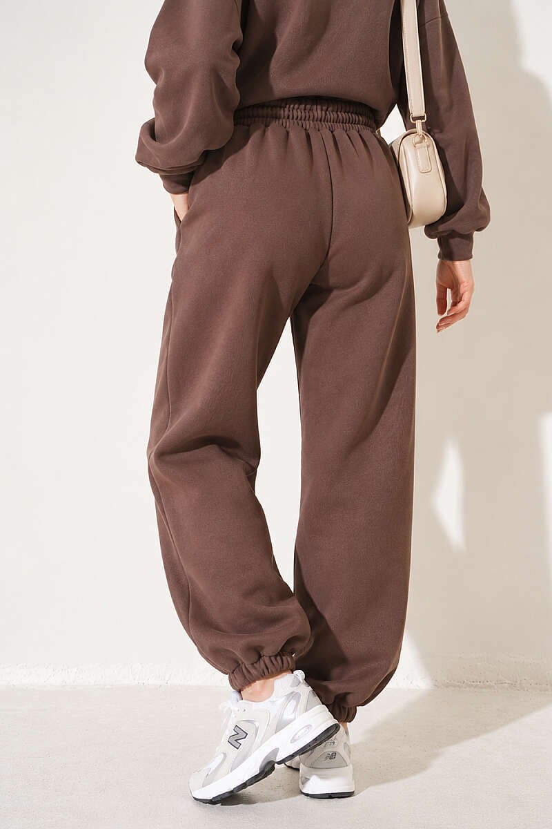 S Armalı Şardonlu Jogger Pantolon Vizon