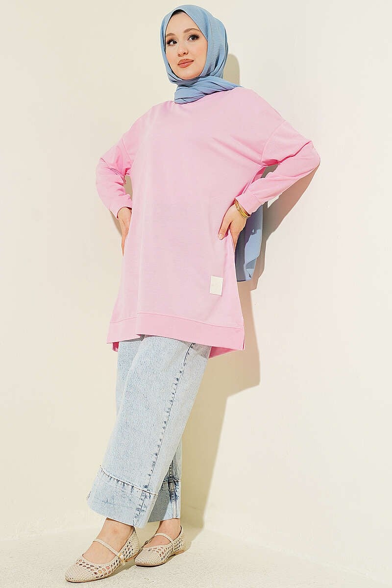 Salaş Armalı Tunik Pembe