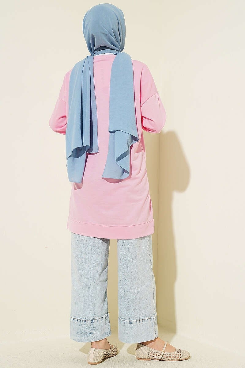Salaş Armalı Tunik Pembe