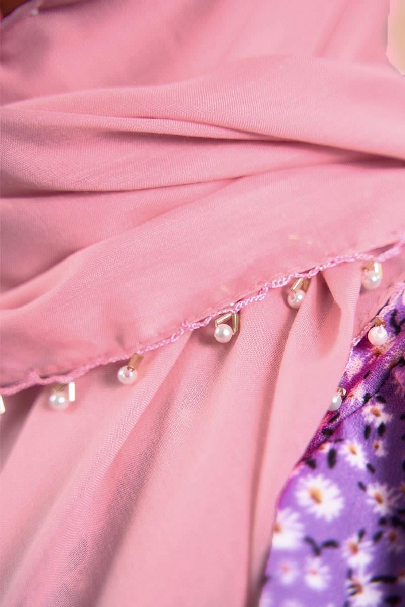 Selvi Boylum Al Yazmalım Pembe Tülbent