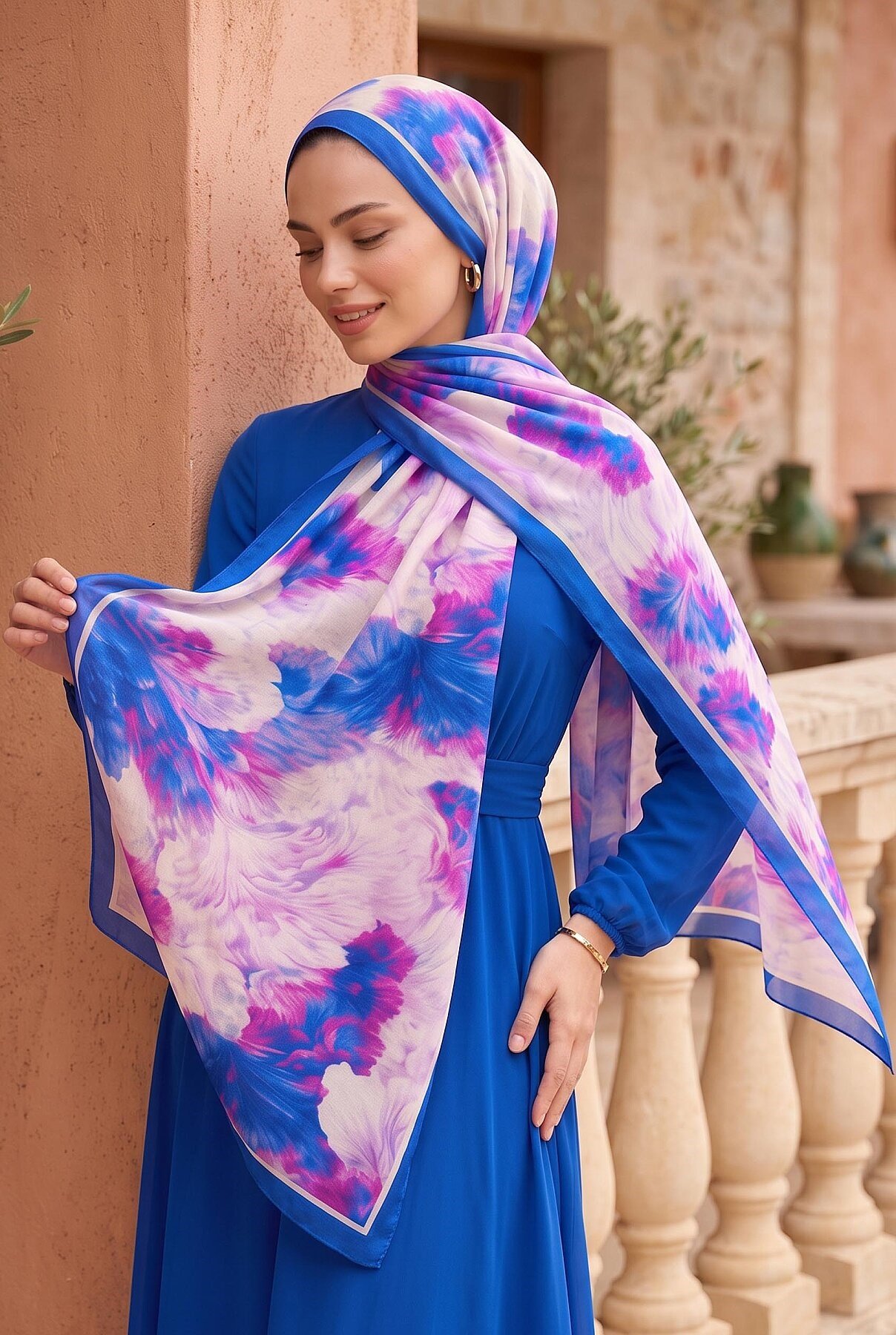 Soft Floral  Şal Serisi Saks
