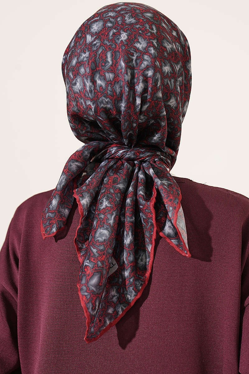 Sonbahar Esintili Eşarp Bordo