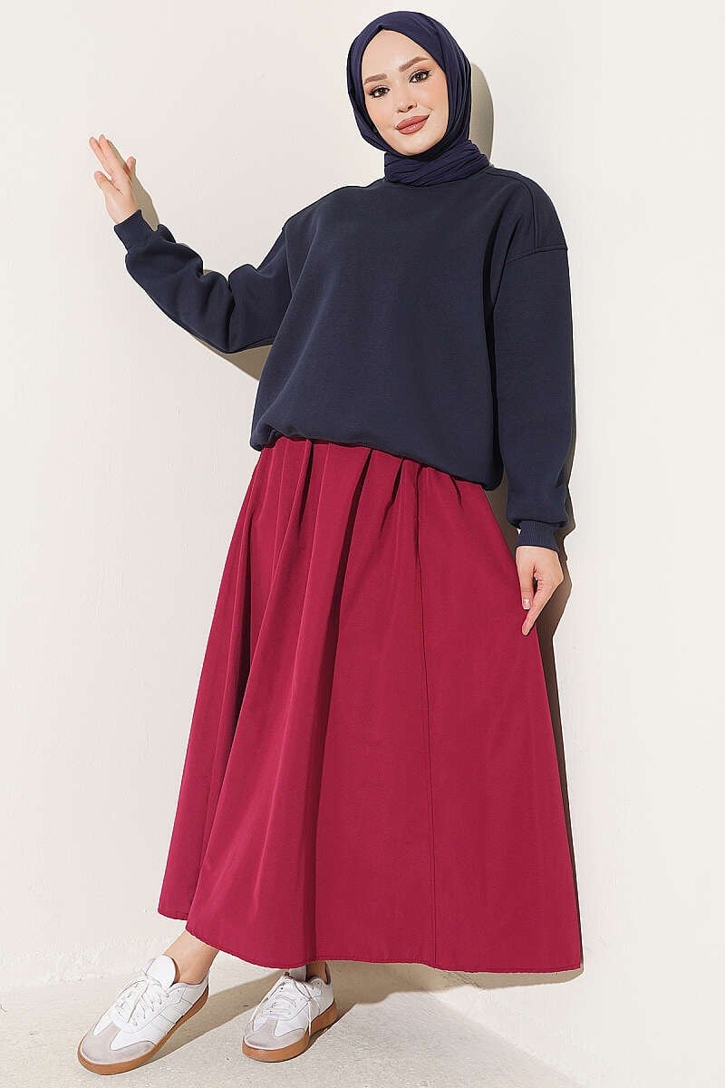 Üç İplik Şardonlu Sweatshirt Lacivert