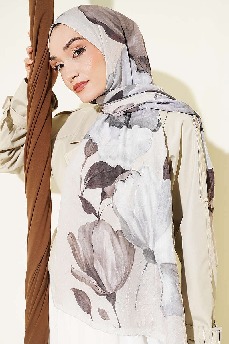Viona Bambu Kraş Şal Bej