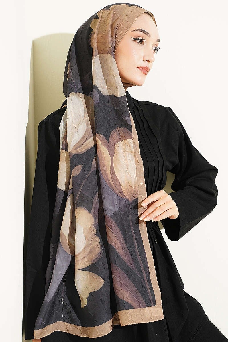Viona Bambu Kraş Şal Camel