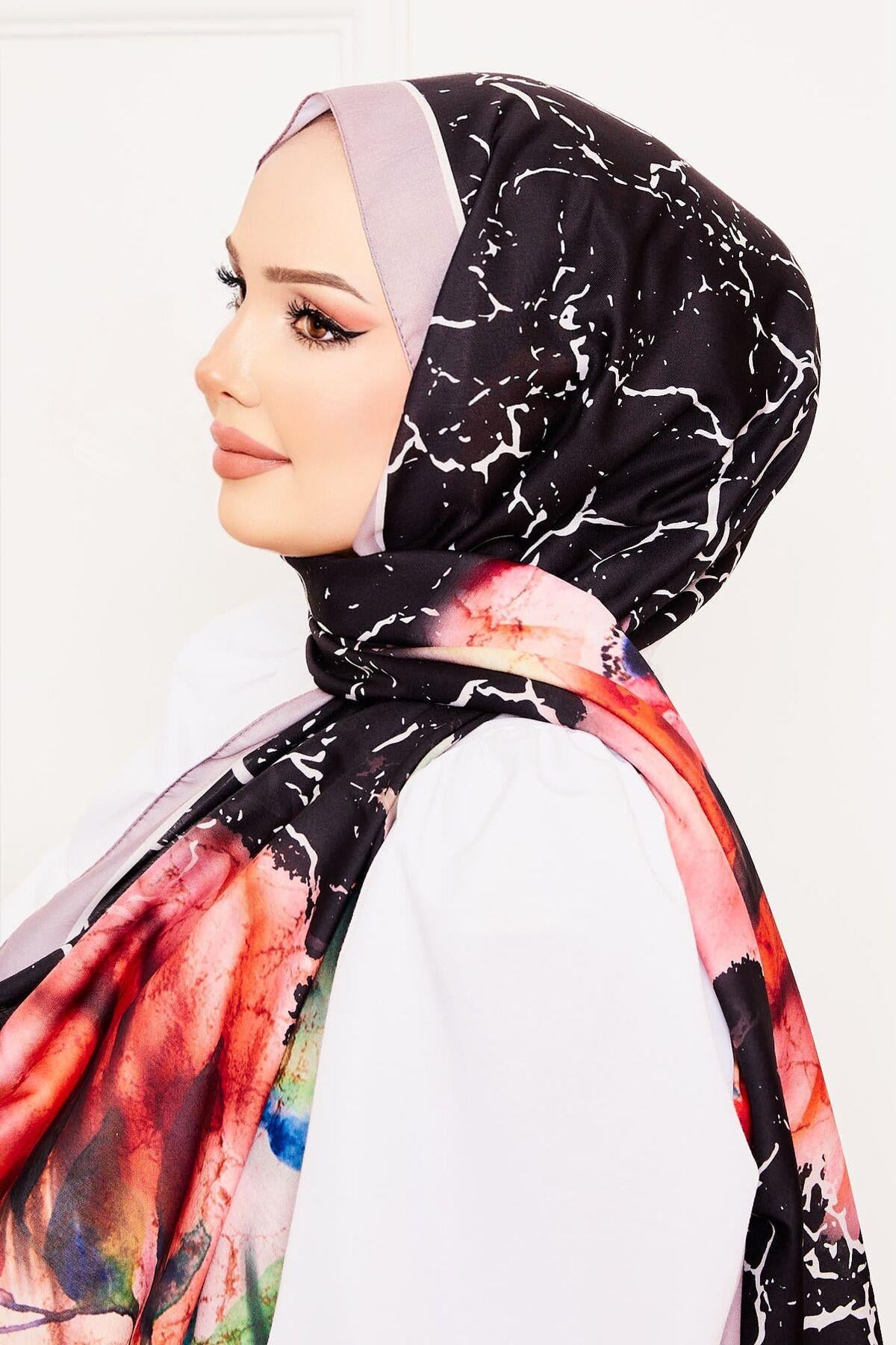 Yaprak Desen Soft Şal -6