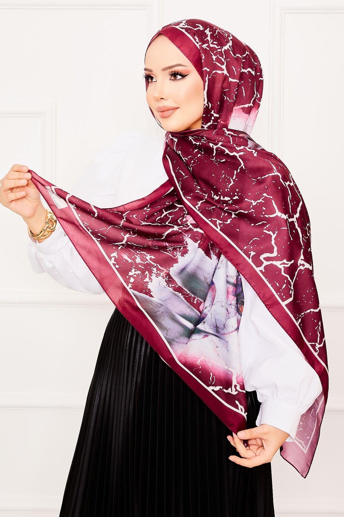 Yaprak Desen Soft Şal -7