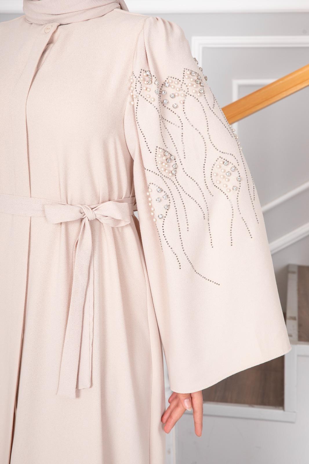 Zehra Hijab Abaya Cream