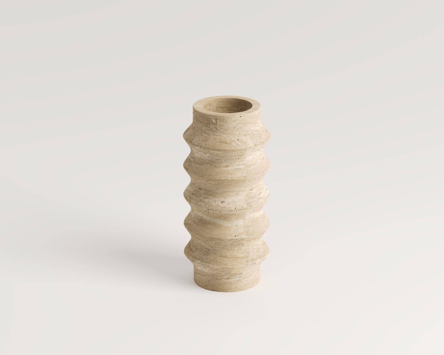 Asimetrik traverten vazo