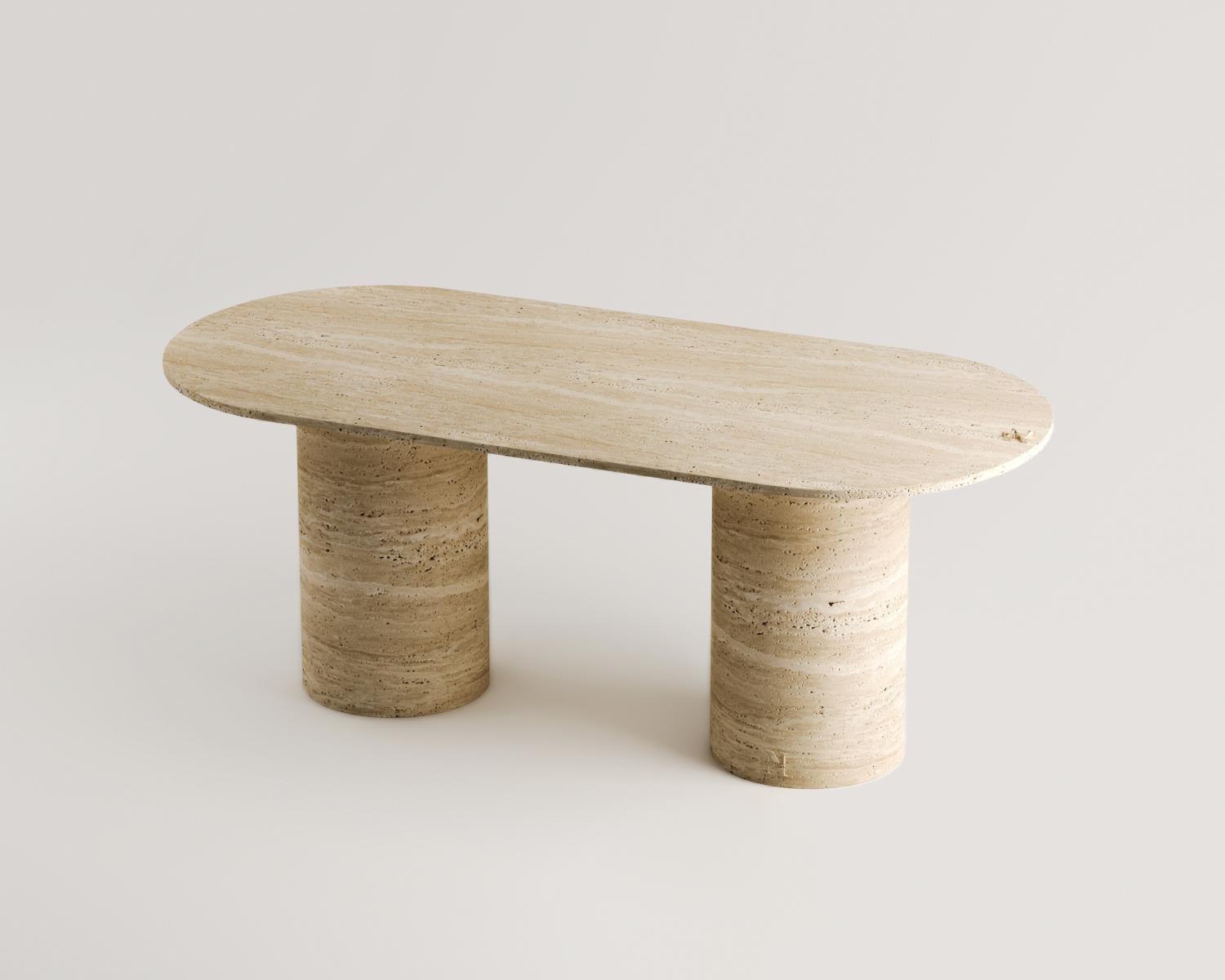 George-Traverten Yemek Masası