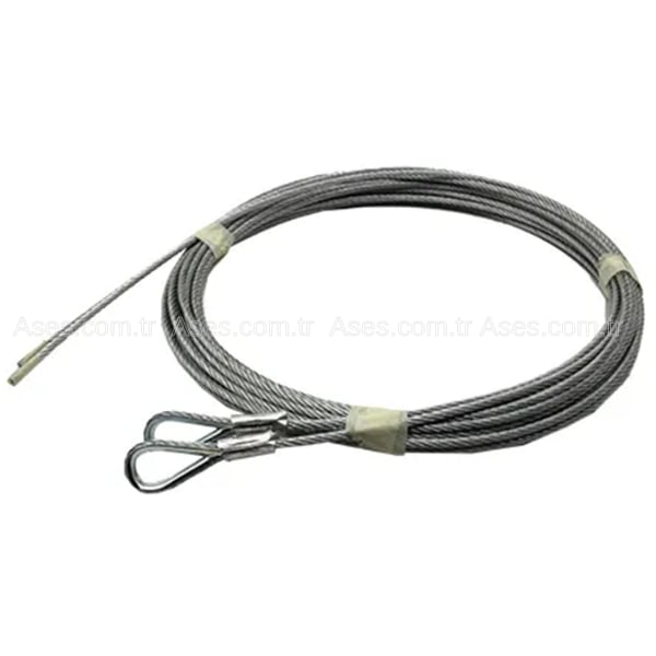 AsesASE.CLK.505-PP.130Seksiyonel Kapı Halatı (13 Metre - 2 Adet) 6x19x5mm Çelik Halat