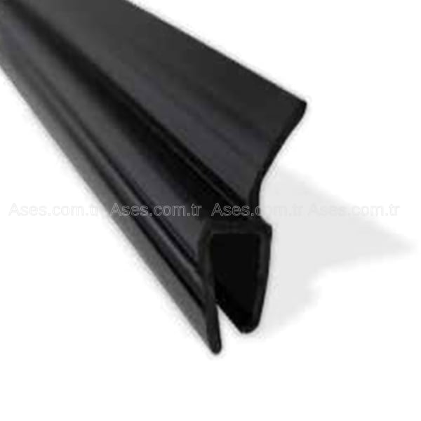 AsesASE.YCPS.3000Yan Sızdırmazlık Contası, Sert Pvc, Siyah 3000mm