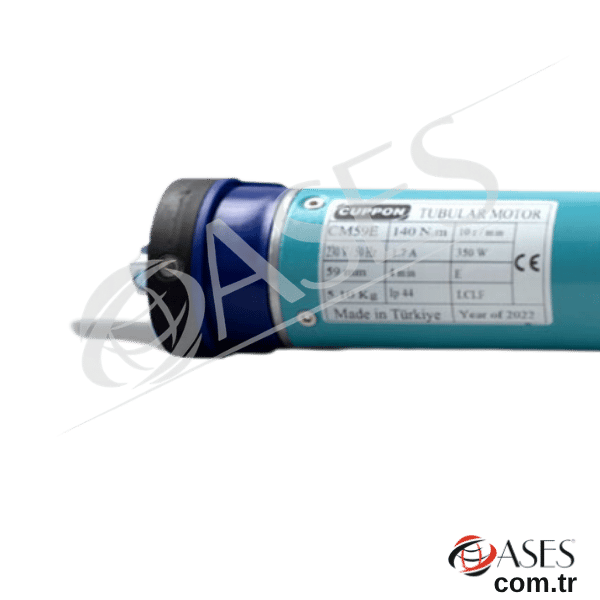 Cuppon M59R-140/7 Entegre Alıcılı Pergole Motoru (140 Nm – 7 RPM – Giyotin Cam & Tente Uyumlu)