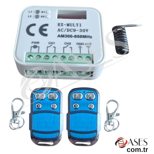 Evrensel Alıcı Seti 12/24V – Kapı, Kepenk ve Bariyer Sistemleri İçin