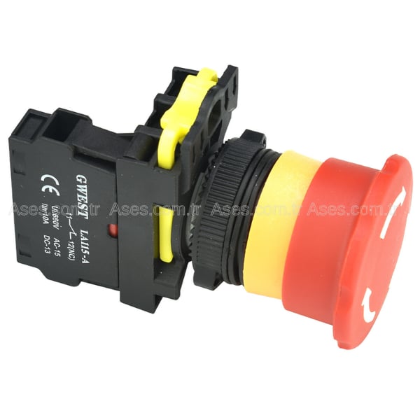 GWESTAS-6054A5-01ZS (Acil Stop) Mantar Buton Kırmızı