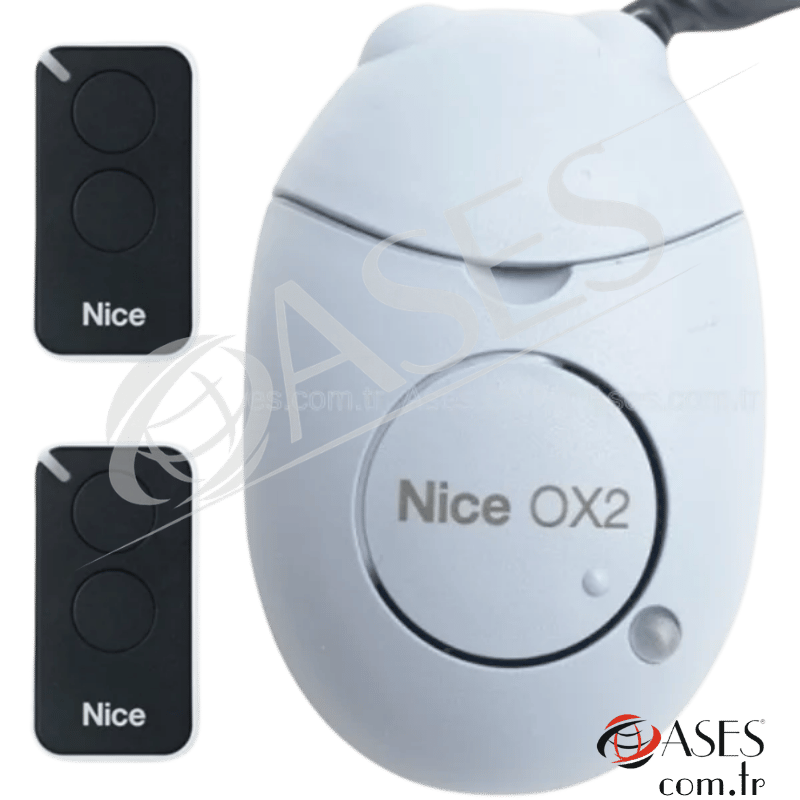 Nice OX2 Harici Alıcı Seti – 2 Adet INTI 2 Kanallı Kumanda + OX2 Alıcı,OX2.ST01