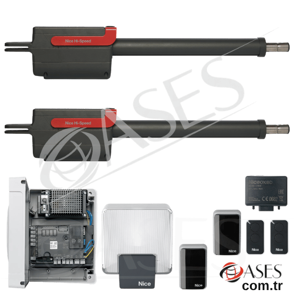 Nice Titan 3724 HS Hızlı Dairesel Kapı Motoru Kiti (Çift Motorlu Set)