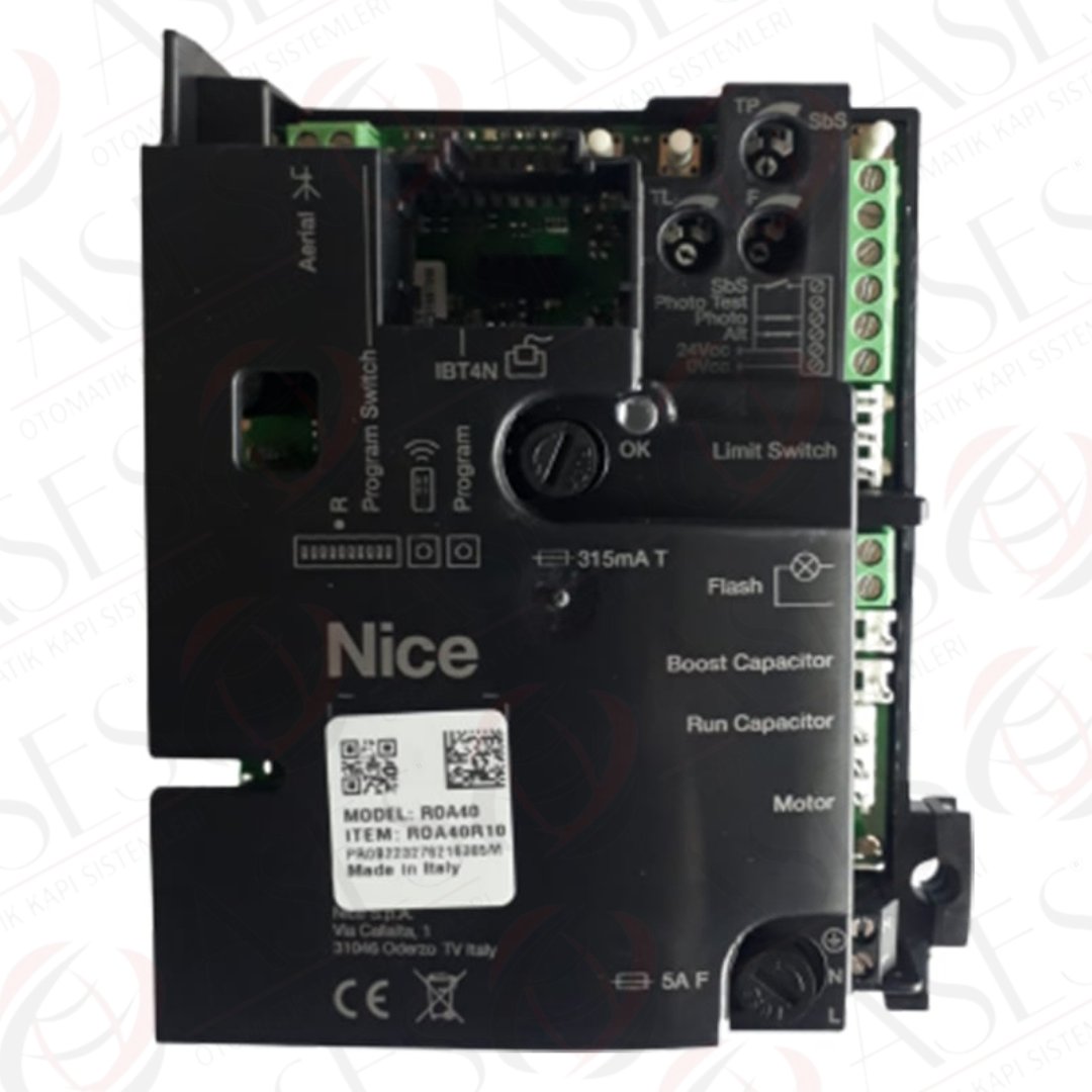 NİCESPROA40R10Nice ROA40 Rox 600 ve 1000 Yana Kayar Motor Kontrol Ünitesi