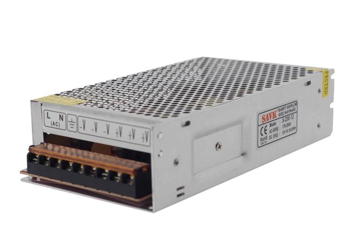 ŞAVK 100-12,12VDC 8.3A 100W Güç Kaynağı