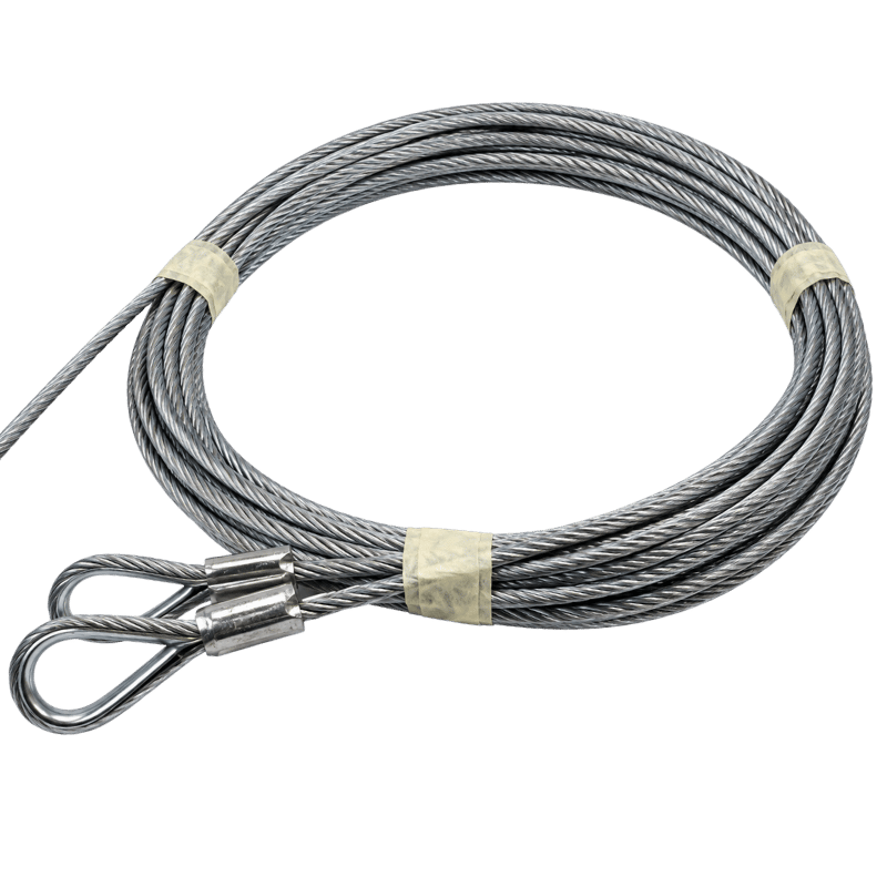 6x19 5 mm Seksiyonel Kapı Çelik Halatı – 12 Metre, 2 Adet,ASE.CLK.505-PP.120