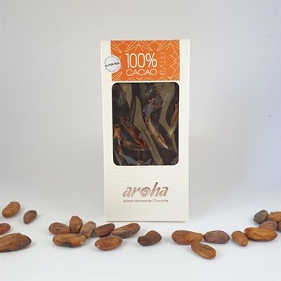 Aroha Şeker İlavesiz Hurmalı Simsiyah Çikolata - %100 Kakao