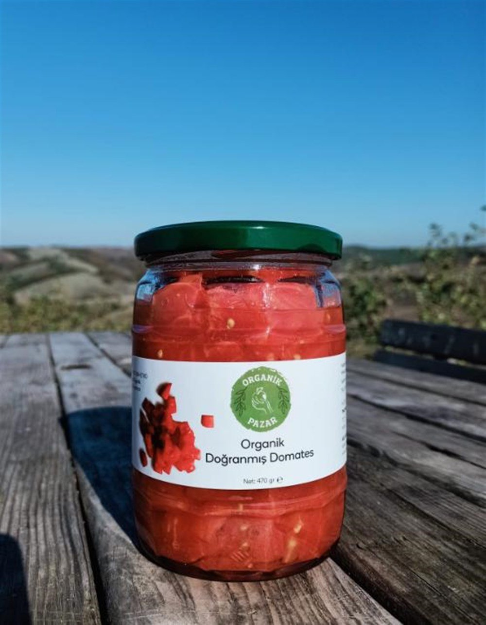 Aslanoba Çiftliği Organik Doğranmış Domates (470gr)