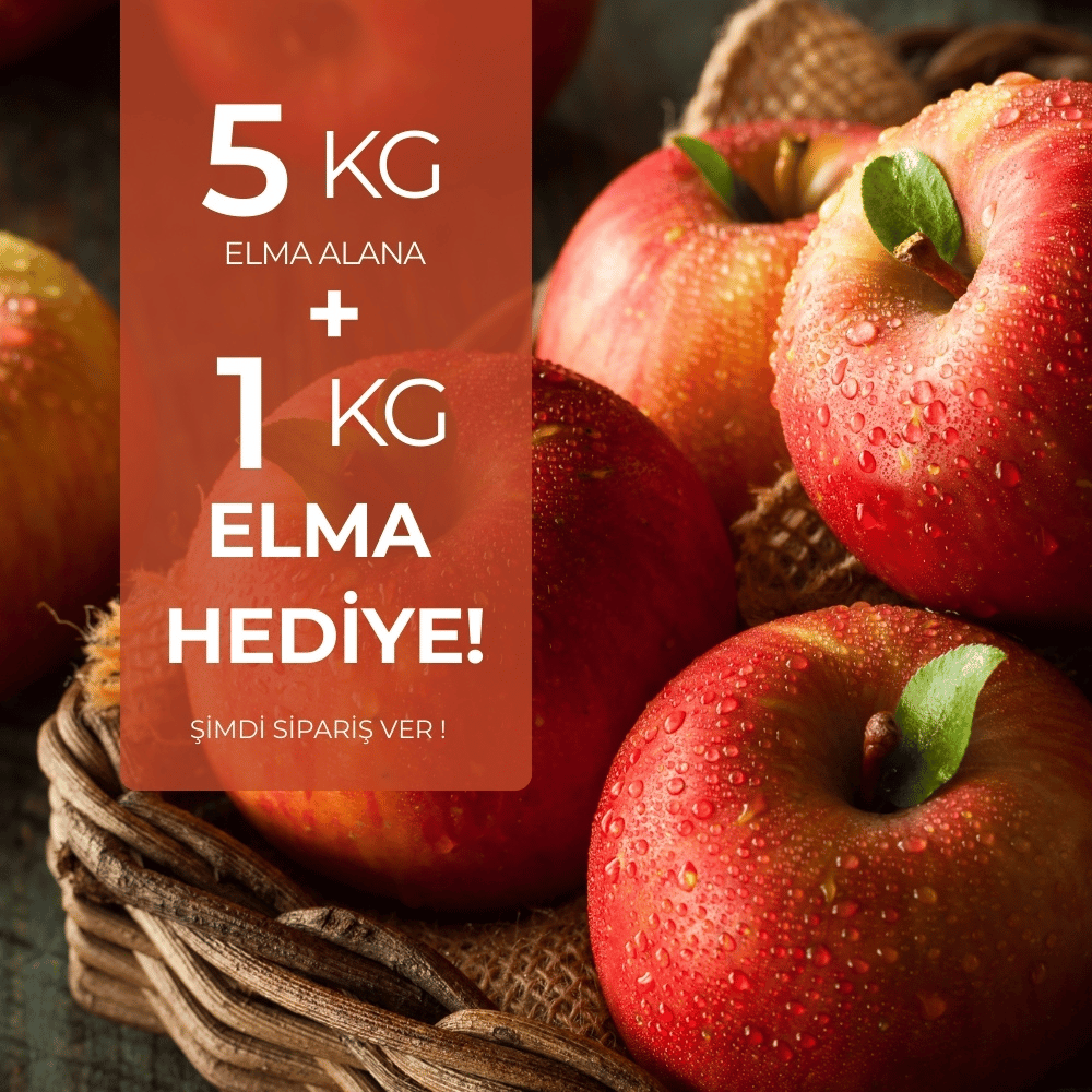 Elma 5 kg Alana 1 kg HediyeTropik Meyveler