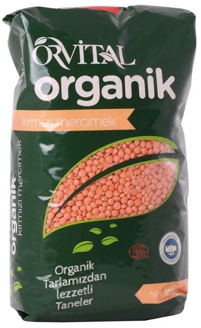 Orvital Organik Kırmızı Mercimek 1000 gr