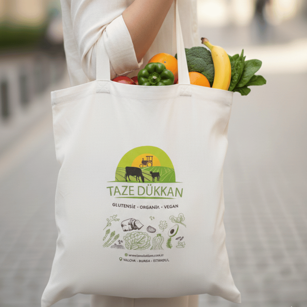 Taze Dükkan Bez ÇantaMeyve Sebze