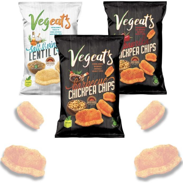 Vegeats Nohut ve Mercimek Cipsi 3 lü Set