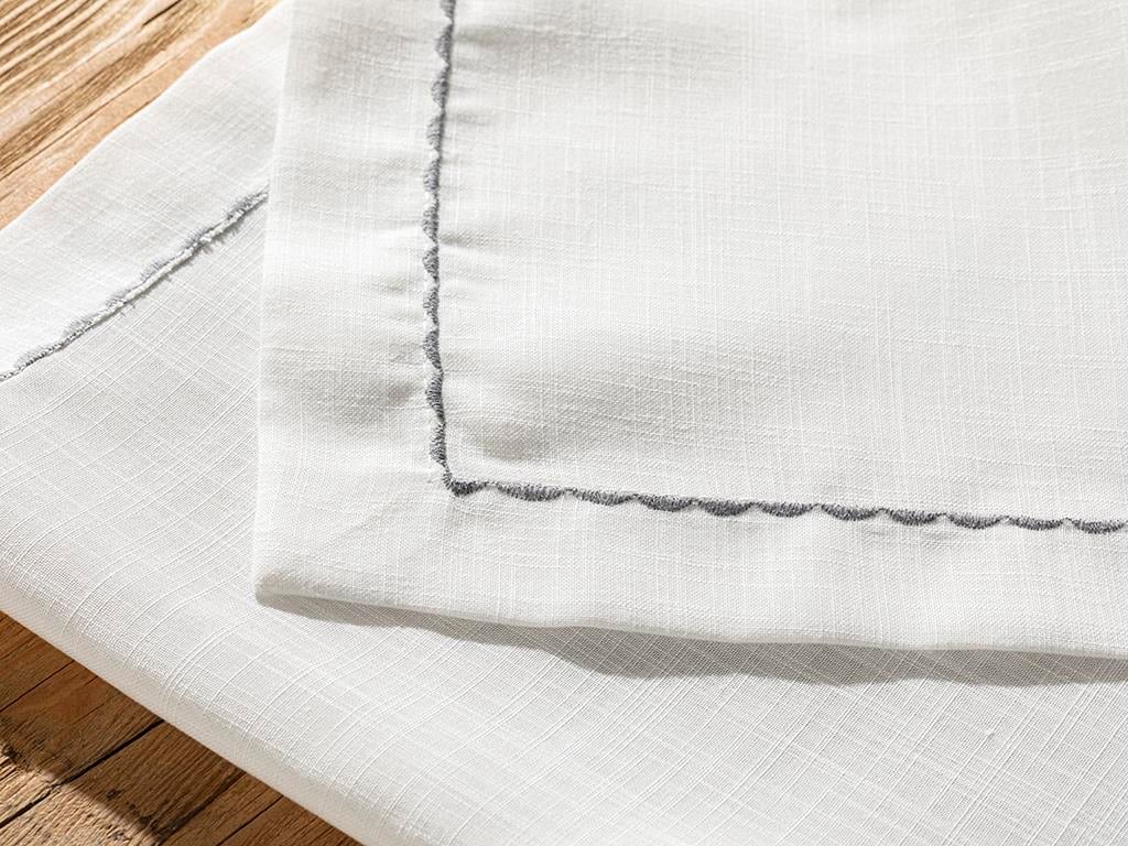 Adora Polyestere Runner 40x150 cm White-Gray