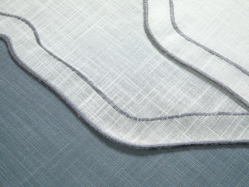 Adora Polyestere 2 Set Place Mat 35x50 cm White-Gray