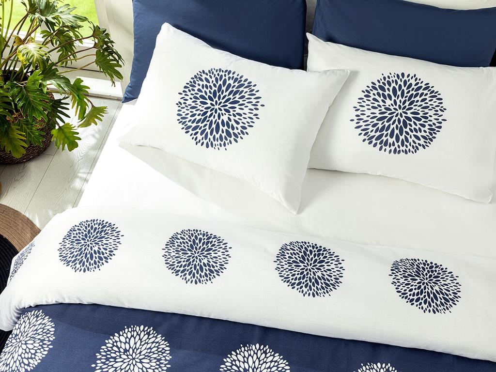Agapanthus Bumbac For One Person  SET LENJERIE DE PAT 160x220 cm Dark Blue