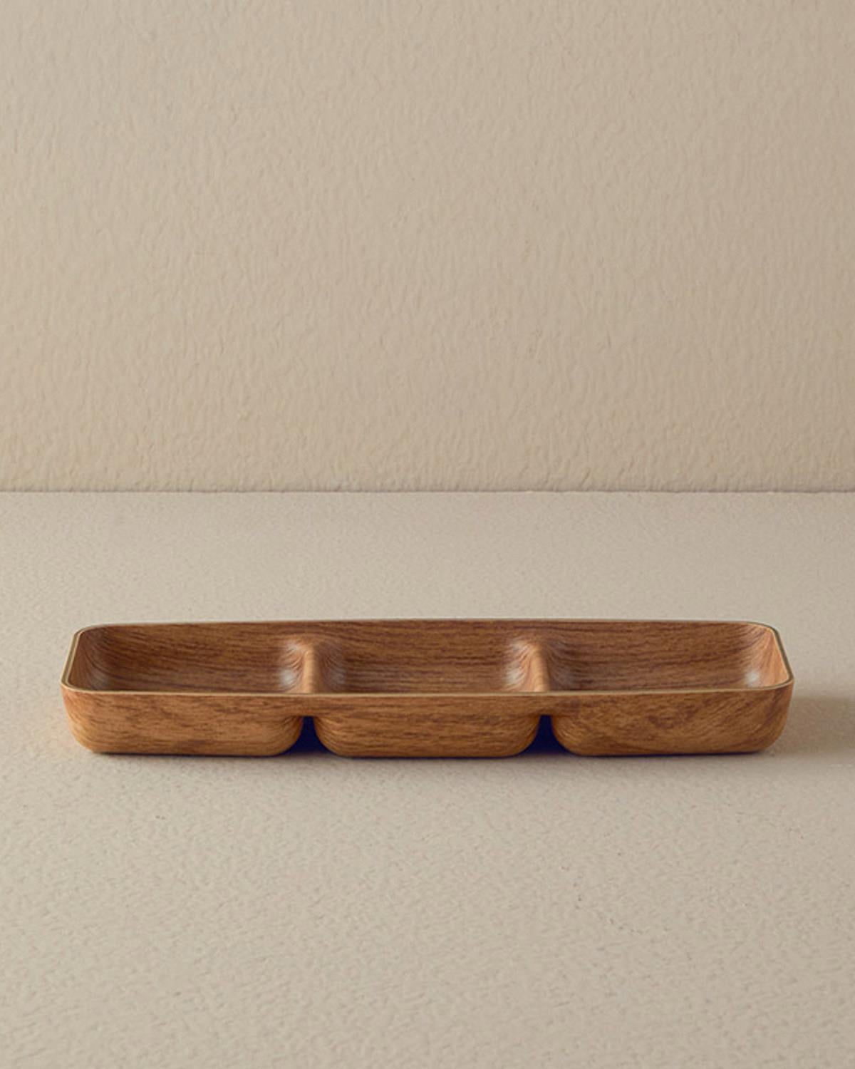 Alita Plastic Appetizers 26x10 cm Light Brown.