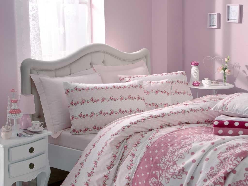 Allure Rosa Cottony Pentru O Persoana Lenjerıe De Pat 160X220 Cm Roșu