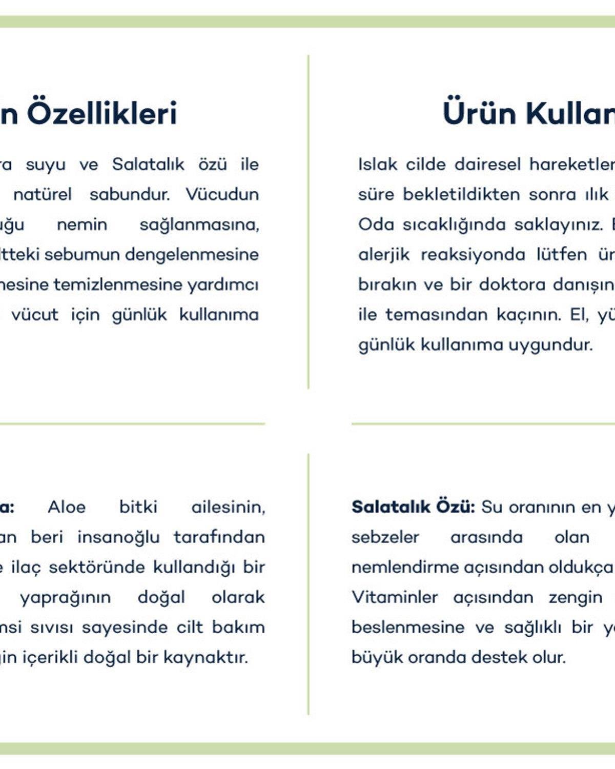 Aloe Vera ve Salatalık Özlü Natural Săpun Solid 100 gr Transparent