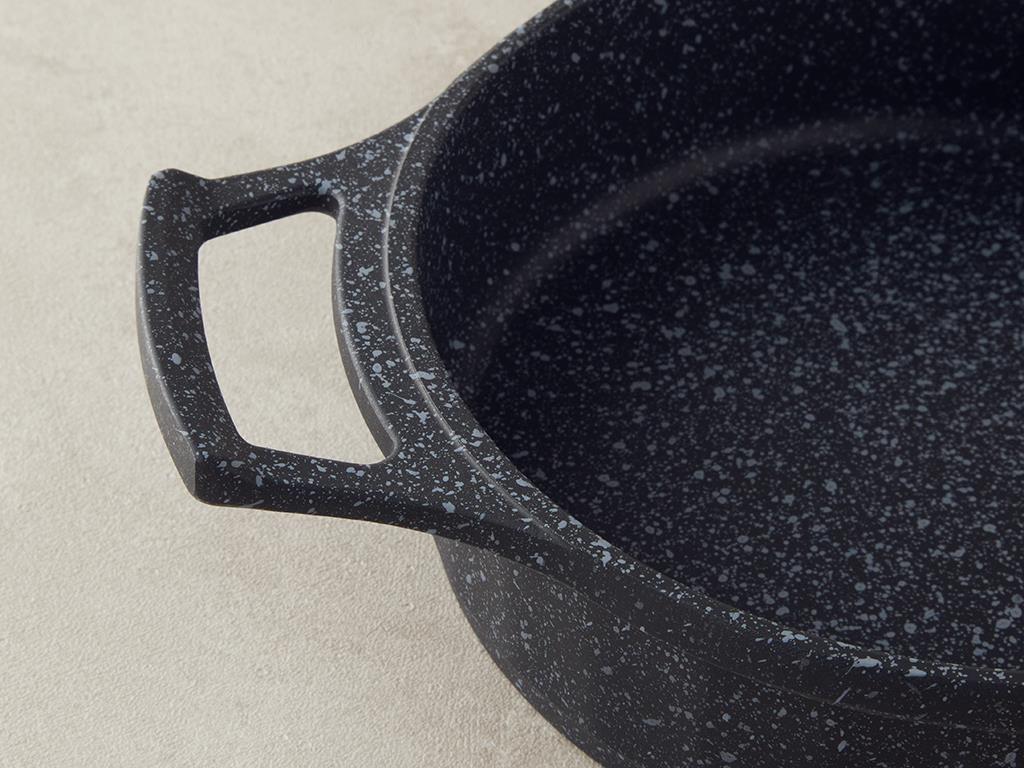 Aluminiu Tigaie Puțin Adâncă 20 cm Negru