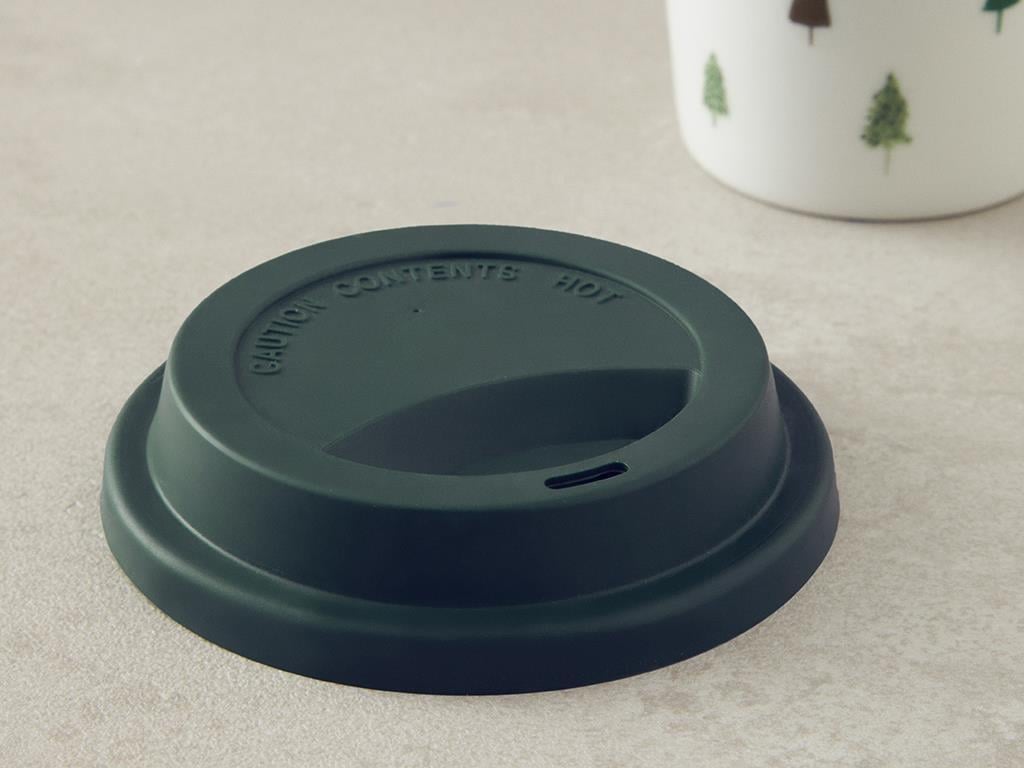An nou fericit Porțelan New Bone China Cu Capac De Silicon Cană De Călătorie 400 ml Verde