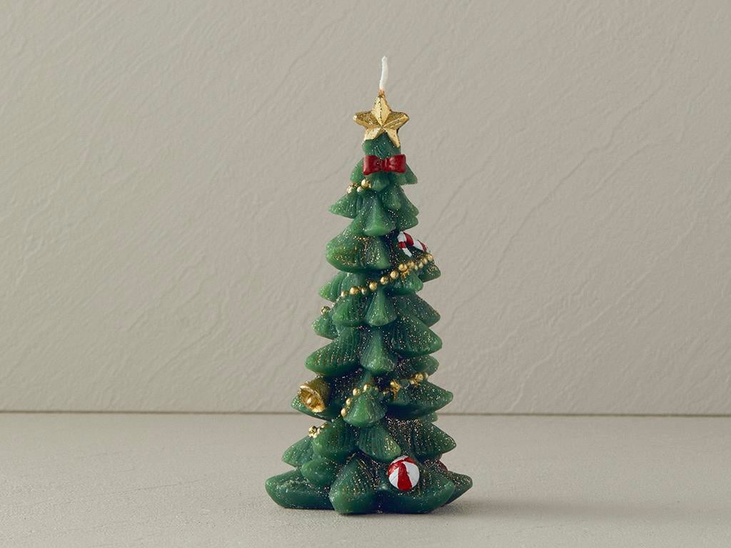 New Year Candle 15 cm Green